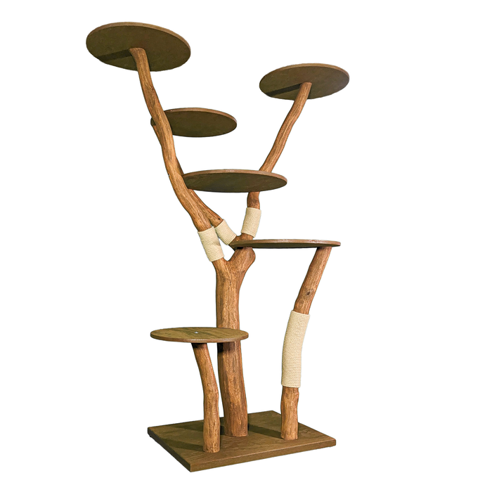 Outdoor Naturkratzbaum 4551 Kratzbaum Natur Holz Design 195 cm hoch Katzenbaum