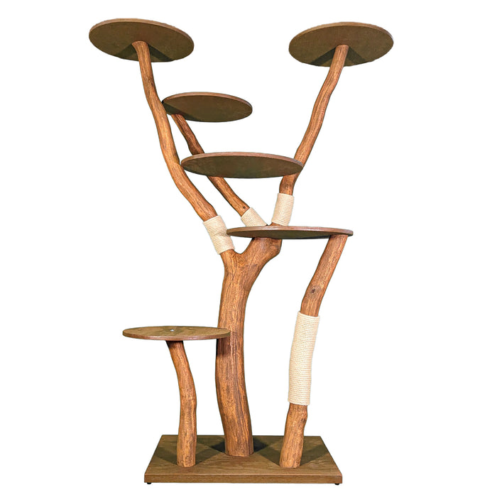Outdoor Naturkratzbaum 4551 Kratzbaum Natur Holz Design 195 cm hoch Katzenbaum
