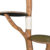 Outdoor Naturkratzbaum 4552 Kratzbaum Natur Holz Design 175 cm hoch Katzenbaum