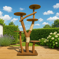 Outdoor Naturkratzbaum 4553 Kratzbaum Natur Holz Design 203 cm hoch Katzenbaum