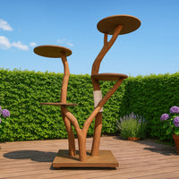 Outdoor Naturkratzbaum 4554 Kratzbaum Natur Holz Design 158 cm hoch Katzenbaum