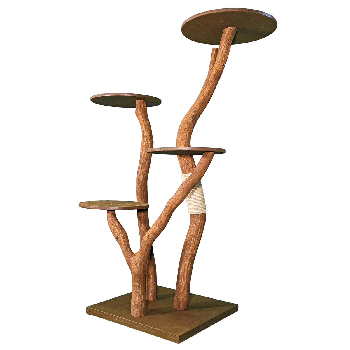 Outdoor Naturkratzbaum 4554 Kratzbaum Natur Holz Design 158 cm hoch Katzenbaum