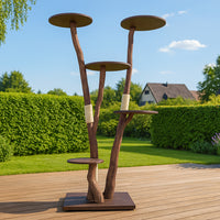 Outdoor Naturkratzbaum 4555 Kratzbaum Natur Holz Design 206 cm hoch Katzenbaum