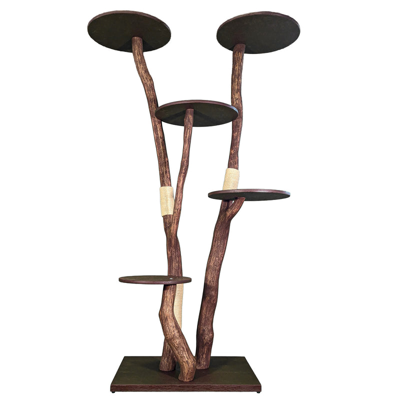 Outdoor Naturkratzbaum 4555 Kratzbaum Natur Holz Design 206 cm hoch Katzenbaum
