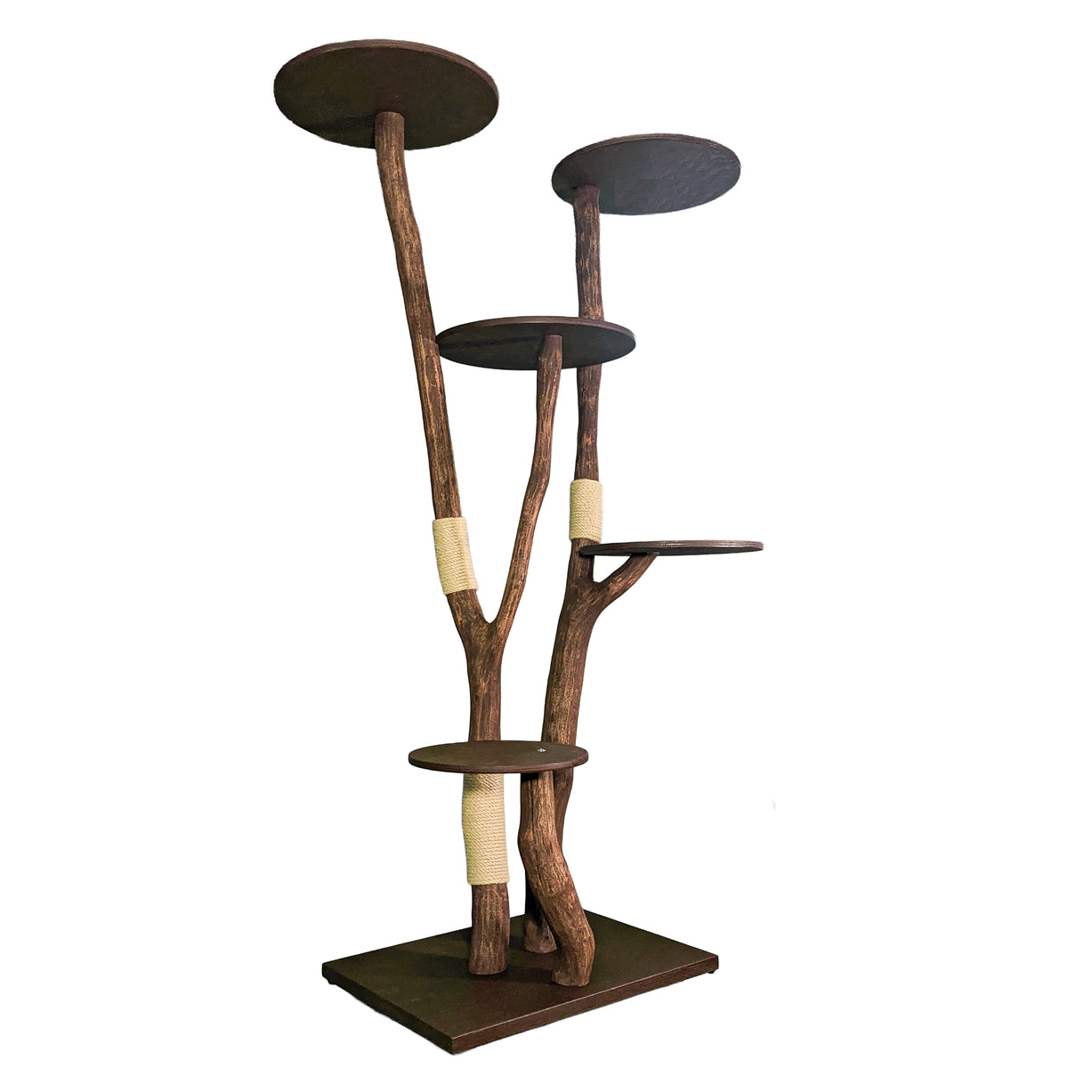 Outdoor Naturkratzbaum 4555 Kratzbaum Natur Holz Design 206 cm hoch Katzenbaum