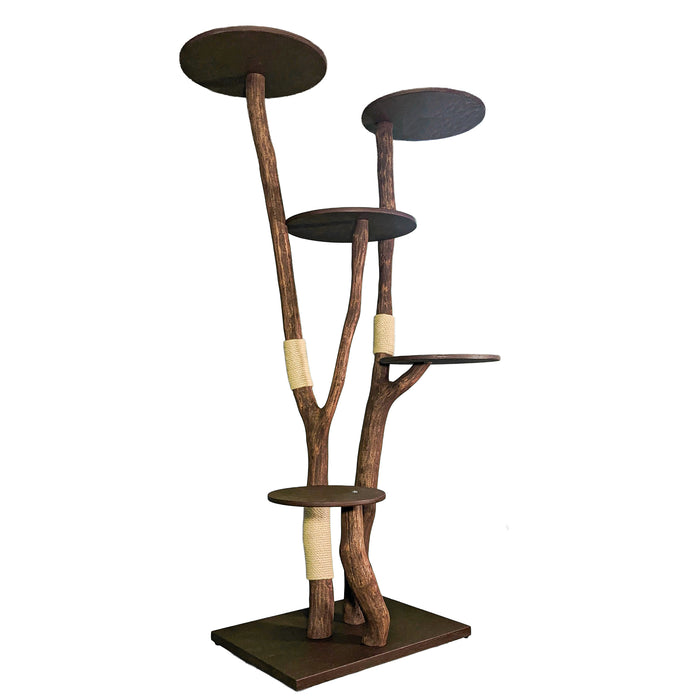 Outdoor Naturkratzbaum 4555 Kratzbaum Natur Holz Design 206 cm hoch Katzenbaum