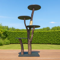 Outdoor Naturkratzbaum 4558 Kratzbaum Natur Holz Design 158 cm hoch Katzenbaum