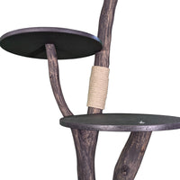 Outdoor Naturkratzbaum 4558 Kratzbaum Natur Holz Design 158 cm hoch Katzenbaum