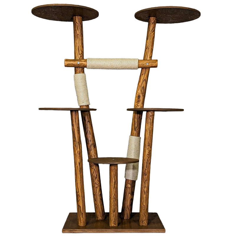 Outdoor Naturkratzbaum CA0001 Kratzbaum Natur Holz Design 175 cm hoch Katzenbaum