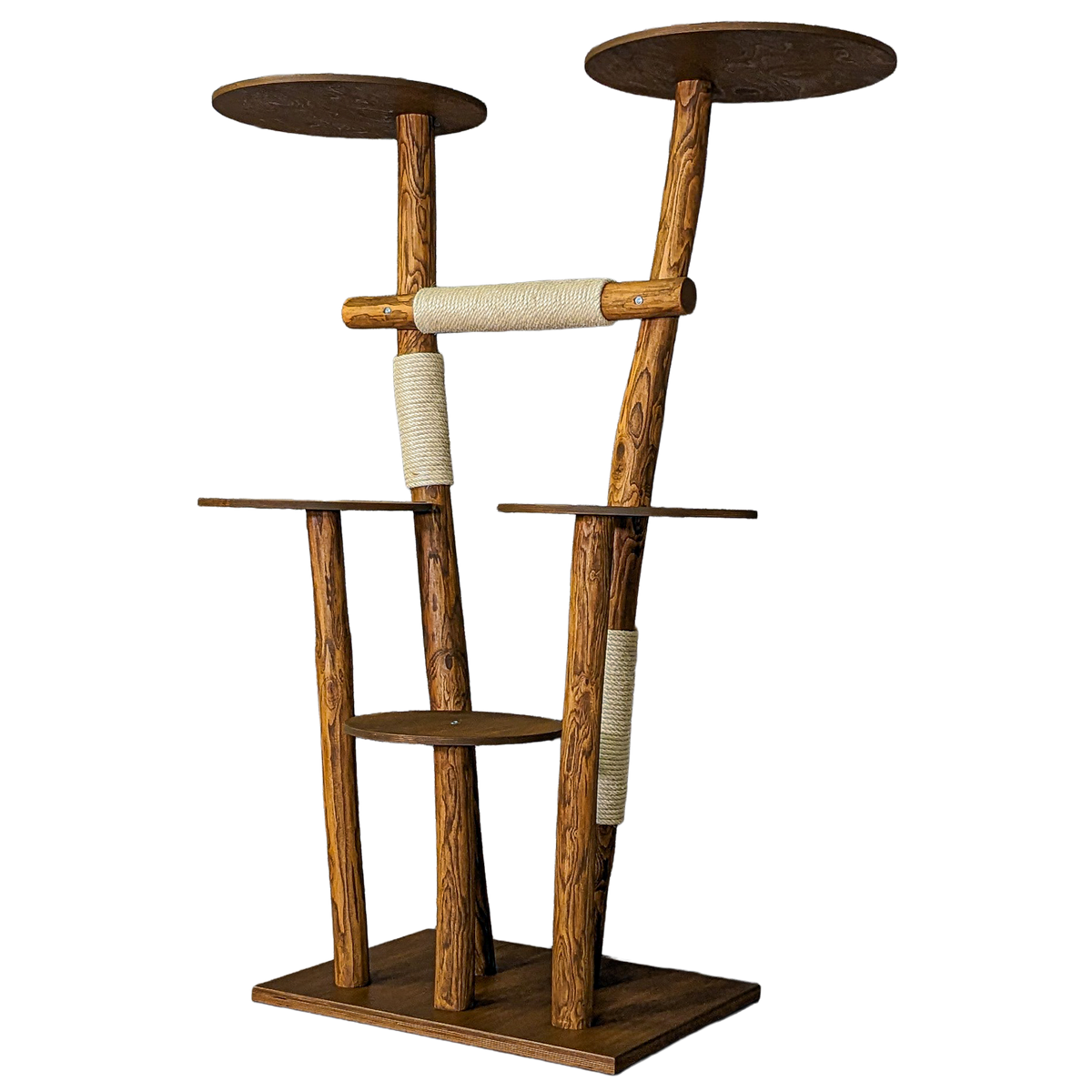 Outdoor Naturkratzbaum CA0001 Kratzbaum Natur Holz Design 175 cm hoch Katzenbaum