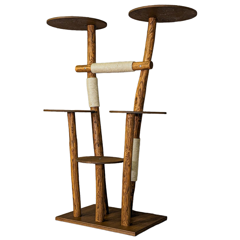 Outdoor Naturkratzbaum CA0001 Kratzbaum Natur Holz Design 175 cm hoch Katzenbaum
