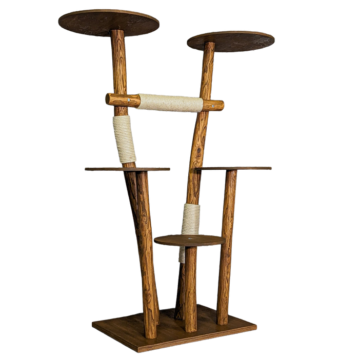 Outdoor Naturkratzbaum CA0001 Kratzbaum Natur Holz Design 175 cm hoch Katzenbaum