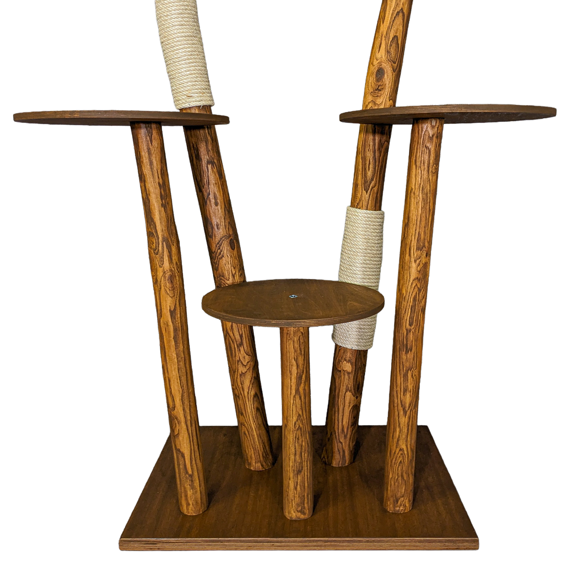 Outdoor Naturkratzbaum CA0001 Kratzbaum Natur Holz Design 175 cm hoch Katzenbaum