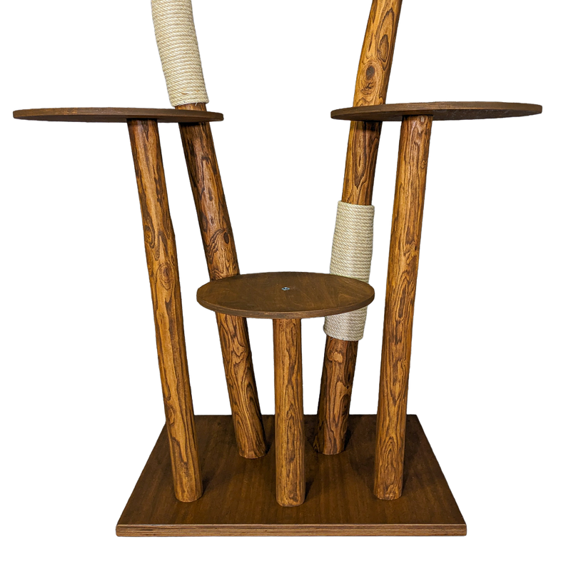 Outdoor Naturkratzbaum CA0001 Kratzbaum Natur Holz Design 175 cm hoch Katzenbaum