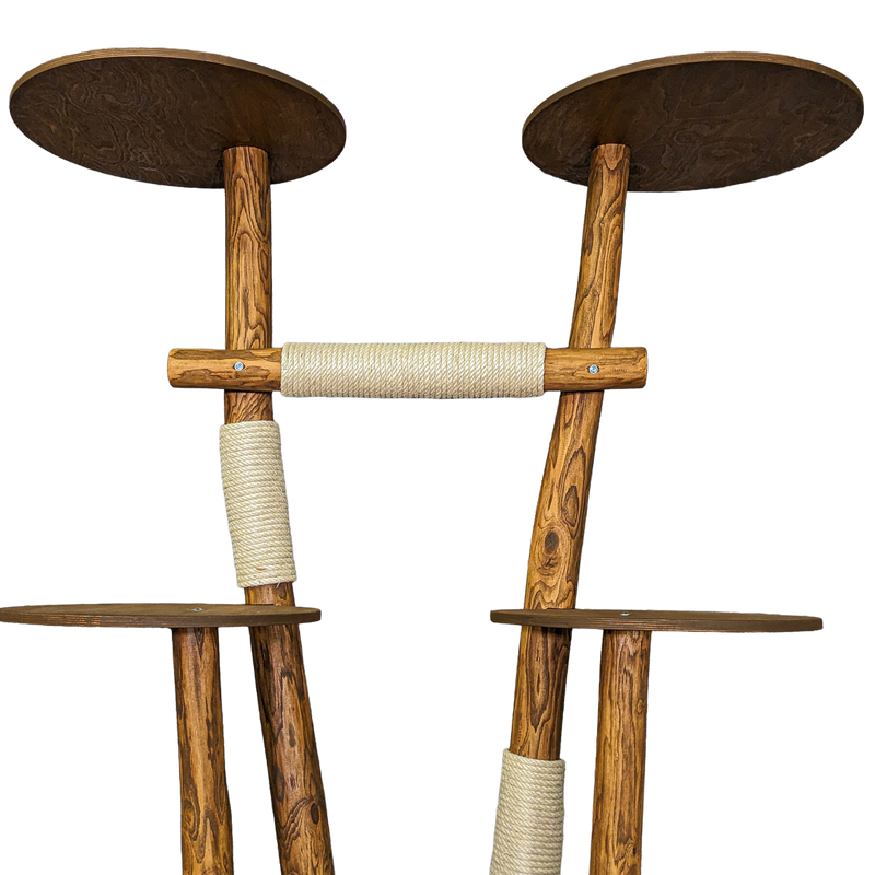 Outdoor Naturkratzbaum CA0001 Kratzbaum Natur Holz Design 175 cm hoch Katzenbaum