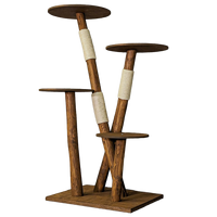 Outdoor Naturkratzbaum CA0002 Kratzbaum Natur Holz Design 160 cm hoch Katzenbaum
