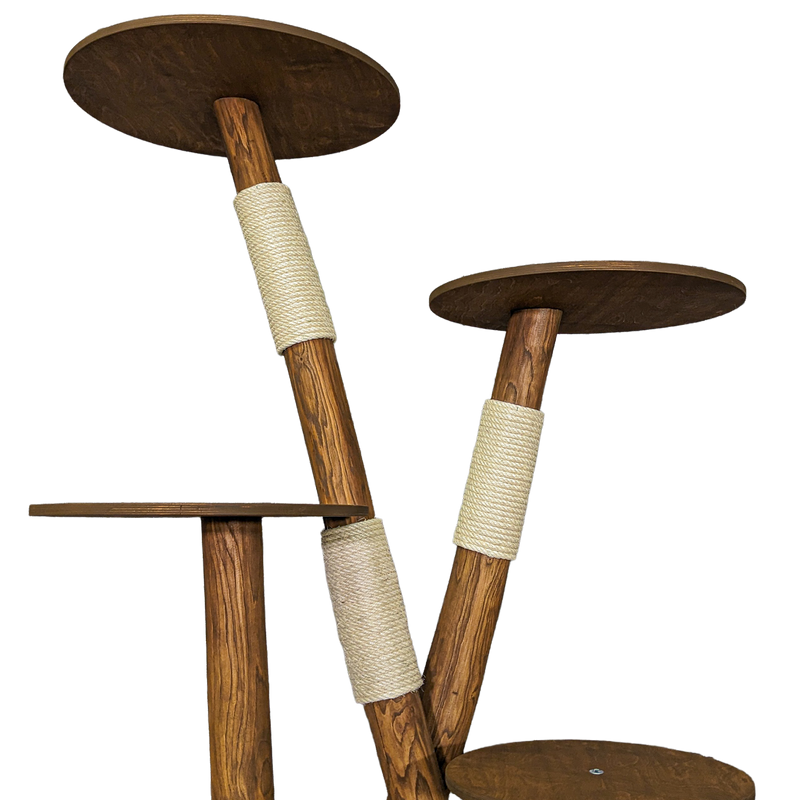Outdoor Naturkratzbaum CA0002 Kratzbaum Natur Holz Design 160 cm hoch Katzenbaum