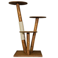 Outdoor Naturkratzbaum CA0003 Kratzbaum Natur Holz Design 123 cm hoch Katzenbaum