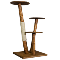Outdoor Naturkratzbaum CA0003 Kratzbaum Natur Holz Design 123 cm hoch Katzenbaum