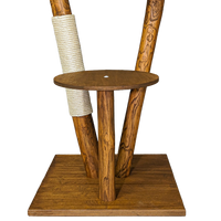 Outdoor Naturkratzbaum CA0003 Kratzbaum Natur Holz Design 123 cm hoch Katzenbaum