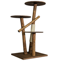 Outdoor Naturkratzbaum CA0005 Kratzbaum Natur Holz Design 120 cm hoch Katzenbaum