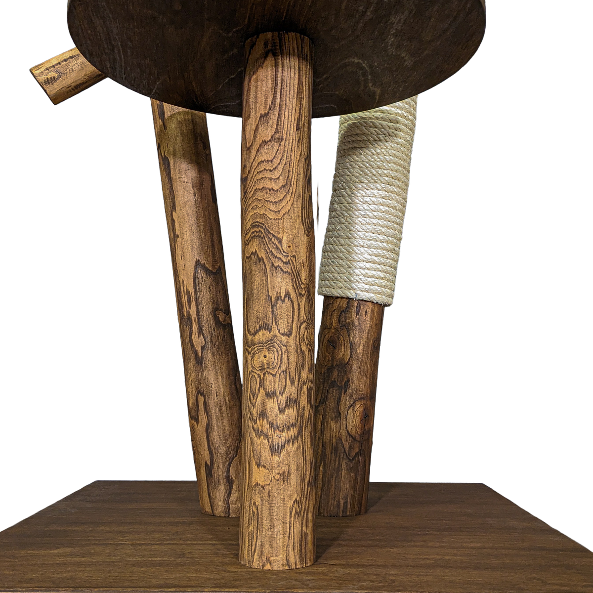 Outdoor Naturkratzbaum CA0005 Kratzbaum Natur Holz Design 120 cm hoch Katzenbaum