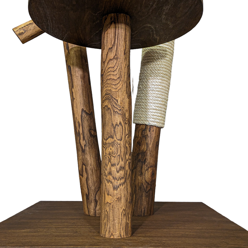 Outdoor Naturkratzbaum CA0005 Kratzbaum Natur Holz Design 120 cm hoch Katzenbaum