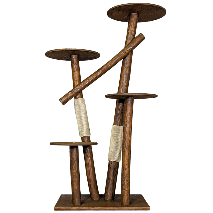 Outdoor Naturkratzbaum CA0007 Kratzbaum Natur Holz Design 175 cm hoch Katzenbaum