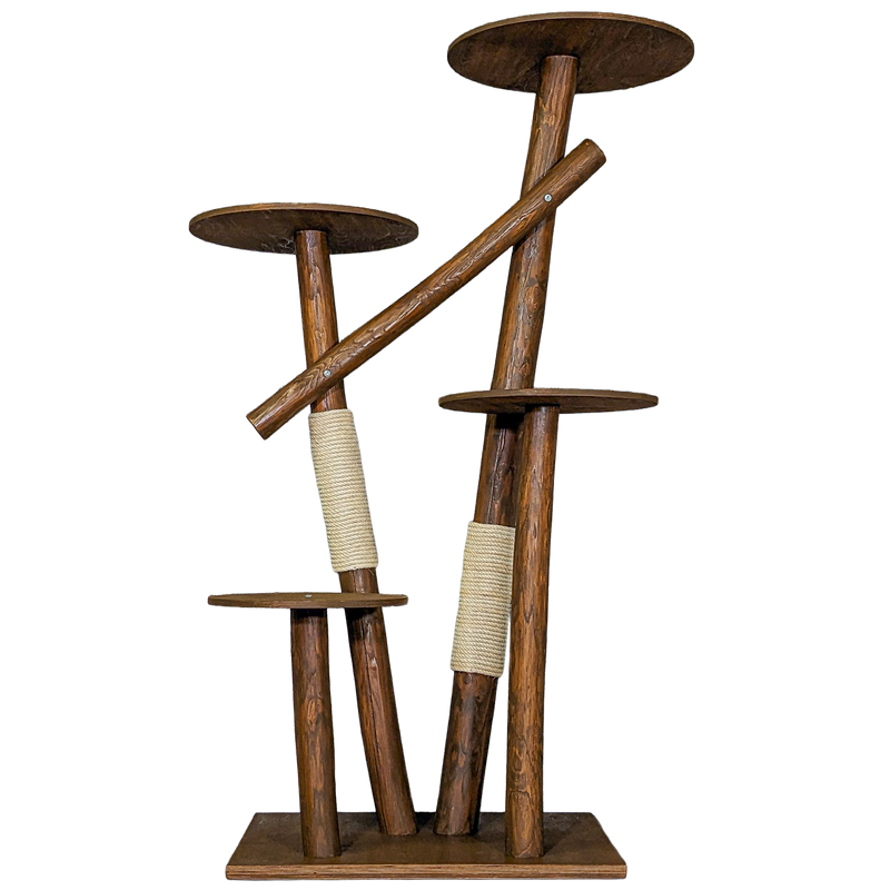 Outdoor Naturkratzbaum CA0007 Kratzbaum Natur Holz Design 175 cm hoch Katzenbaum