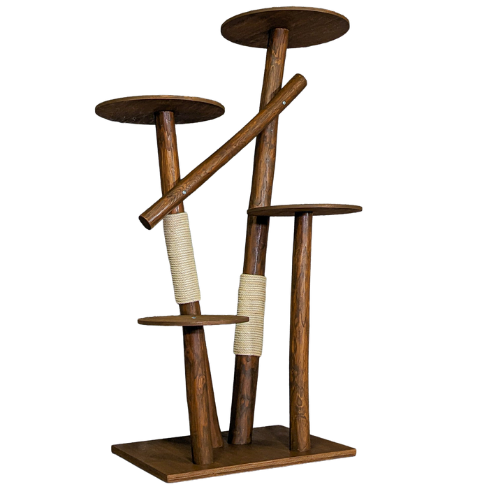 Outdoor Naturkratzbaum CA0007 Kratzbaum Natur Holz Design 175 cm hoch Katzenbaum
