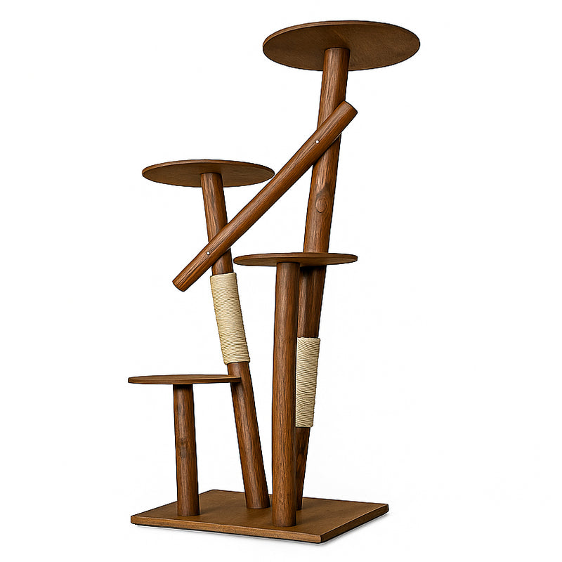 Outdoor Naturkratzbaum CA0007 Kratzbaum Natur Holz Design 175 cm hoch Katzenbaum