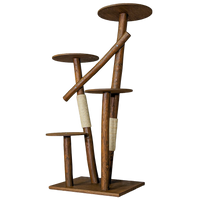 Outdoor Naturkratzbaum CA0007 Kratzbaum Natur Holz Design 175 cm hoch Katzenbaum