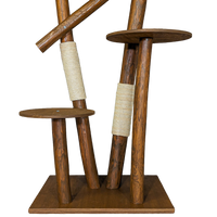 Outdoor Naturkratzbaum CA0007 Kratzbaum Natur Holz Design 175 cm hoch Katzenbaum