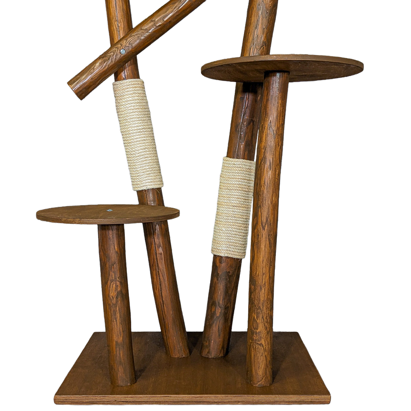 Outdoor Naturkratzbaum CA0007 Kratzbaum Natur Holz Design 175 cm hoch Katzenbaum
