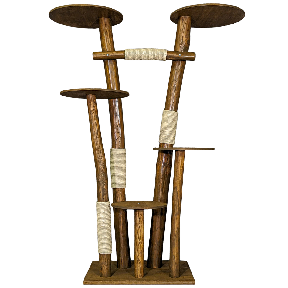 Outdoor Naturkratzbaum CA0011 Kratzbaum Natur Holz Design 200 cm hoch Katzenbaum