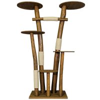 Outdoor Naturkratzbaum CA0011 Kratzbaum Natur Holz Design 200 cm hoch Katzenbaum