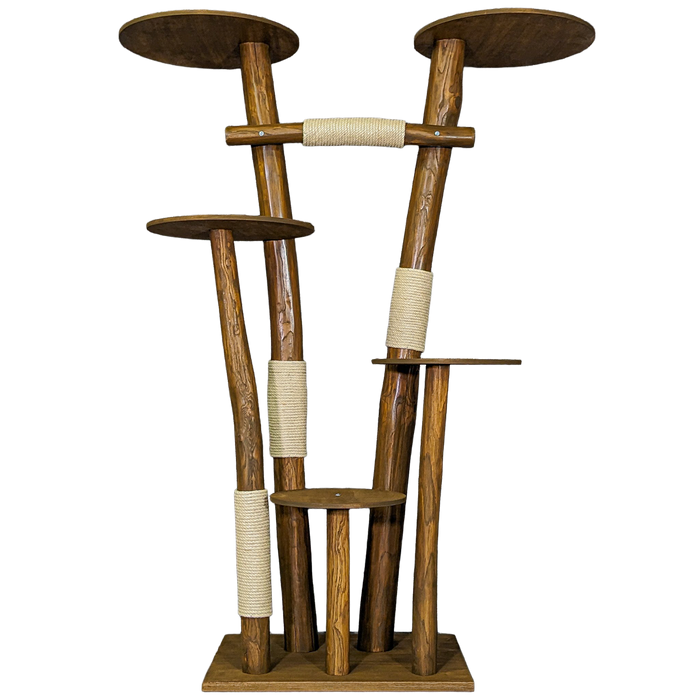 Outdoor Naturkratzbaum CA0011 Kratzbaum Natur Holz Design 200 cm hoch Katzenbaum