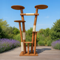 Outdoor Naturkratzbaum CA0011 Kratzbaum Natur Holz Design 200 cm hoch Katzenbaum