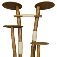 Outdoor Naturkratzbaum CA0011 Kratzbaum Natur Holz Design 200 cm hoch Katzenbaum