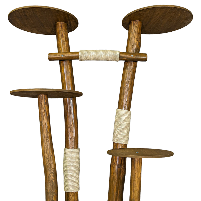 Outdoor Naturkratzbaum CA0011 Kratzbaum Natur Holz Design 200 cm hoch Katzenbaum
