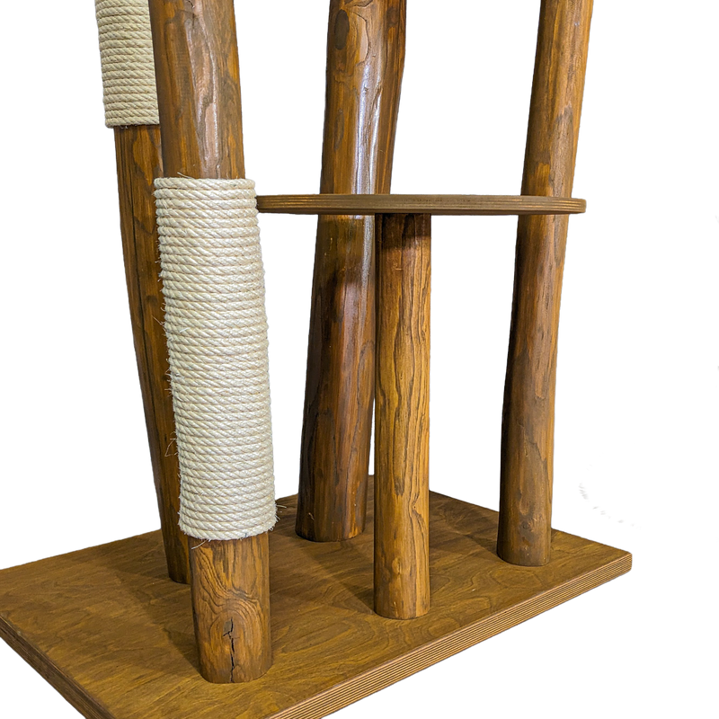 Outdoor Naturkratzbaum CA0011 Kratzbaum Natur Holz Design 200 cm hoch Katzenbaum