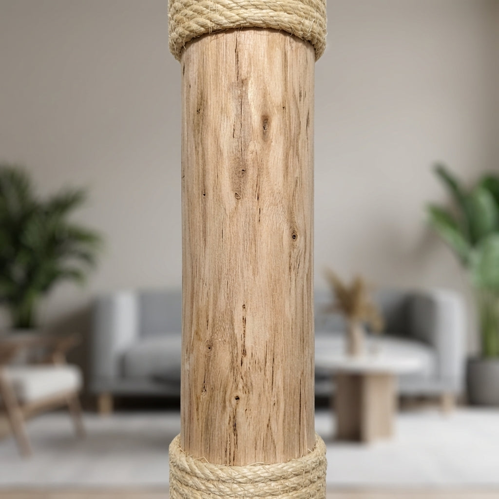 Kratzstamm CS0020 Natur Holz Design Kratzbaum 125 cm hoch Naturkratzbaum