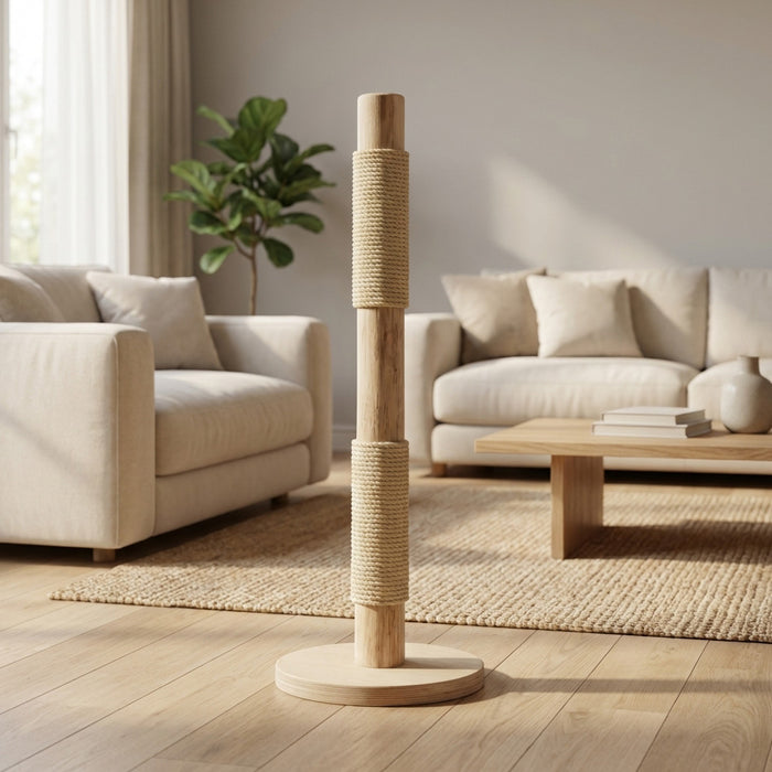 Kratzstamm CS0020 Natur Holz Design Kratzbaum 125 cm hoch Naturkratzbaum