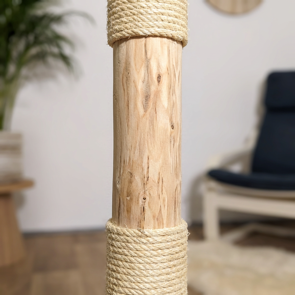 Kratzstamm CS0020 Natur Holz Design Kratzbaum 125 cm hoch Naturkratzbaum