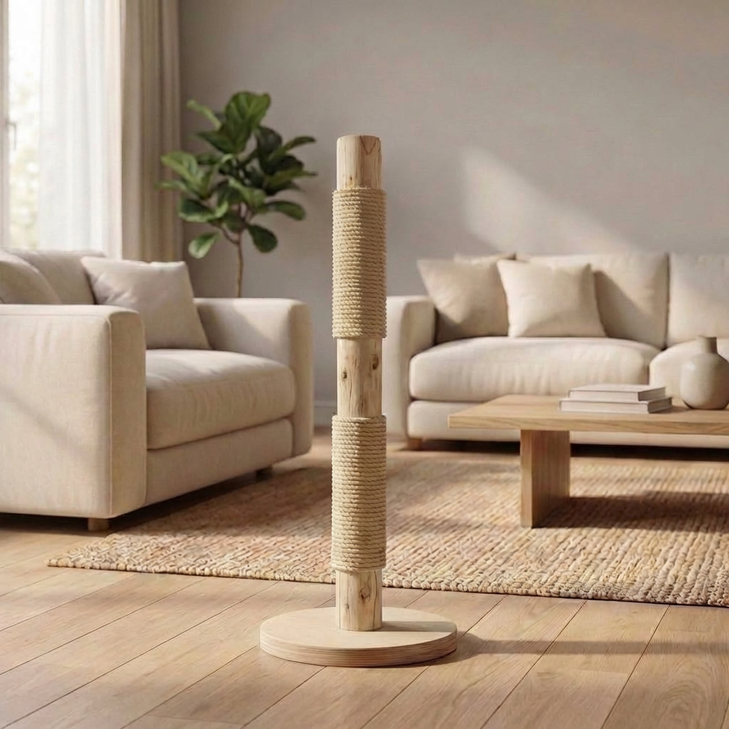 Kratzstamm CS0017 Natur Holz Design Kratzbaum 100 cm hoch Naturkratzbaum