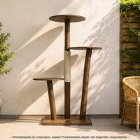 Outdoor Naturkratzbaum CA0006 Kratzbaum Natur Holz Design 137 cm hoch Katzenbaum