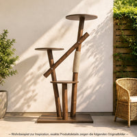 Outdoor Naturkratzbaum CA0034 Kratzbaum Natur Holz Design 155 cm hoch Katzenbaum