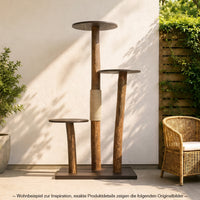 Outdoor Naturkratzbaum CA0035 Kratzbaum Natur Holz Design 155 cm hoch Katzenbaum