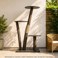 Outdoor Naturkratzbaum CA0032 Kratzbaum Natur Holz Design 155 cm hoch Katzenbaum