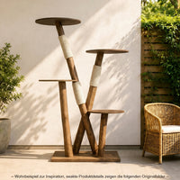 Outdoor Naturkratzbaum CA0002 Kratzbaum Natur Holz Design 160 cm hoch Katzenbaum